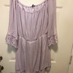 Off the shoulder lavender dress